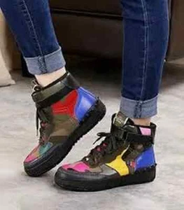 $1445 Designer VALENTINO Men's Yeezy Zanotti High Top Camouflage Sneakers 40.5 - Picture 1 of 10