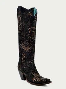 BOTAS OCCIDENTALES ALTAS FLORALES CORRAL - PUNTERA CORTA A4481 - Imagen 1 de 3