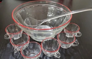 1950's Duralex France Punch Bowl Set - 8 Pieces - Bild 1 von 6