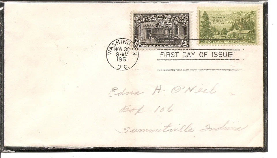 US Sc # E19 Post Office Truck FDC. No Cahet - Image 1 of 1