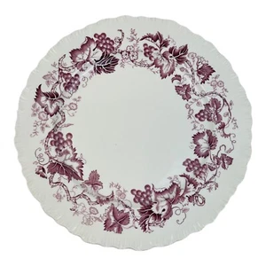 Wedgwood Old Vine of Etruria 10 2/8” Purple Mulberry Dinner Plate Shell Edge - Picture 1 of 6