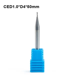 2PC hrc55 two flutes end mill bit tungsten carbide CNC milling cutter D4x1.0mm - Picture 1 of 5