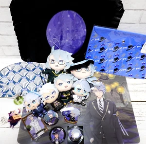 Twisted Wonderland Azul OCTAVINELLE Set Plush Card Badge Keychain bag pouch lot - Picture 1 of 15