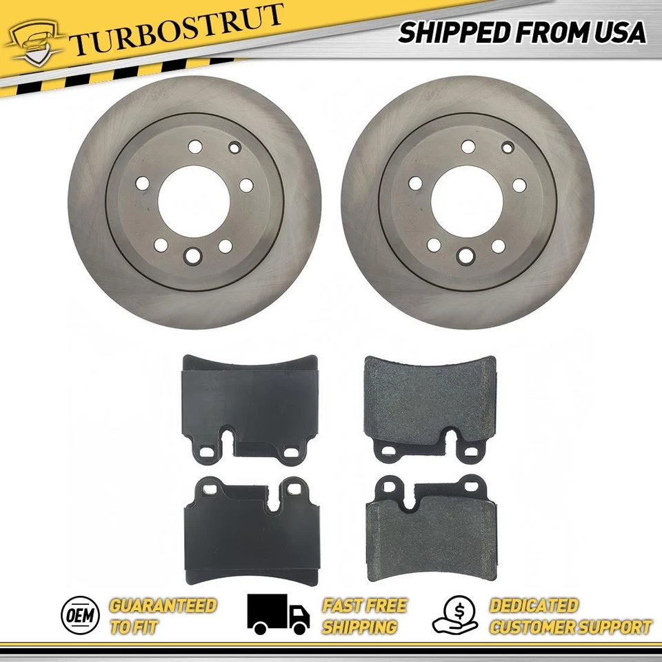 Kit de pastilhas de freio rotores de freio traseiros OE para 2006 2007 Volkswagen Touareg 3.2L - Imagem 1 de 1