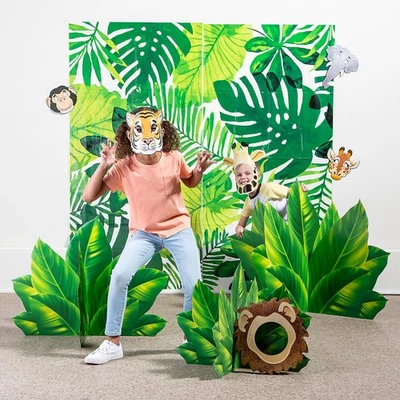 Jungle Animal Photo Booth Backdrop & Props Kit - 28 Pc. - Image 1 of 2