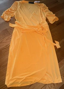 Women’s Small NY & Company Dress,  With Pockets, Ruffle Sleeves. Wrap Dress - Picture 1 of 5