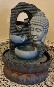 Indoor Fountain  Buddha Statue Table Decoration  Resin Desktop Fountain - Picture 1 of 1