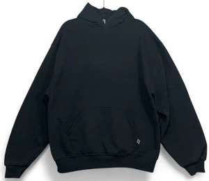 Vintage Russell Hoodie Sweatshirt Mens XL Black Kanye Yeezy Blank USA Made 90s - Picture 1 of 13