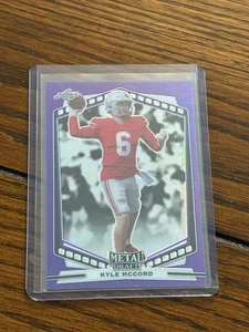 Kyle Mccord 2022 Leaf Metal Draft Purple Parallel Eagles Ohio State - Bild 1 von 2