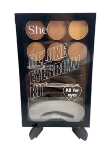S.he Deluxe Augenbrauen-Set 0,63 Unzen DE-130B BRAUN Stift, Puder, Werkzeuge, Schablonen NEU - Bild 1 von 1