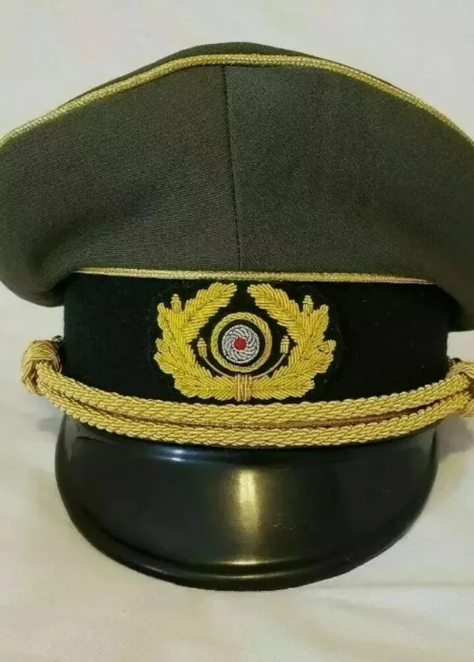 Gorra visera de servicio de oficial estilo alemán de la Segunda Guerra Mundial | Reproducción sombrero militar Foto 1 de 4