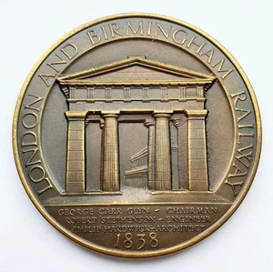 LM&S RAILWAY BRONZE MEDAL 1938 CENTENARY - Picture 1 of 2