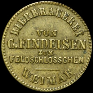 BIERMARKE: BIERBRAUEREI C. FINDEISEN ZUM FELDSCHLÖSSCHEN WEIMAR / THÜRINGEN - Bild 1 von 2