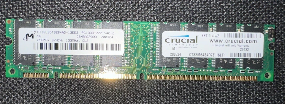 Crucial CT32M64S4D7E.16LT PC133U-222-542-Z - Image 1 of 1