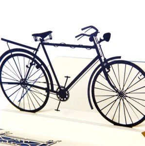 3D POP UP Bike Greeting card idea for Birthday Thank You and Fathers Day - Picture 1 of 5