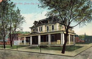 POSTAL VINTAGE SIOUX CITY IA BPOE ELKS CLUB 1909 070922 R - Imagen 1 de 2