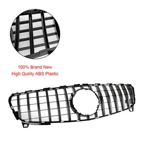 Front Bumper Grille Grill Fit MERCEDES BENZ A CLASS W176 2016~18 GTR Style - Picture 1 of 12