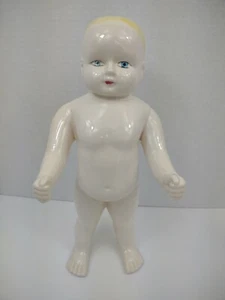 Frozen Charlie Charlotte Blonde Bathing Doll 11.5" Tall blue eyes ceramic large - Picture 1 of 12