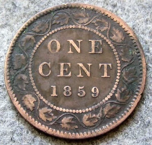 KANADA QUEEN VICTORIA 1859 ONE CENT, BRONZE ja wir kombinieren Porto - Bild 1 von 6