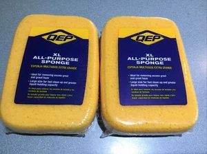 NEW QEP LOT 2 Extra Large 7-1/2" x 5-1/2" x 2" Heavy Duty Grout Sponge FREE SH - Picture 1 of 2