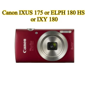 Canon PowerShot ELPH180 Digital Camera 20MP 8x Optical Zoom Built-in Flash Red - Picture 1 of 6