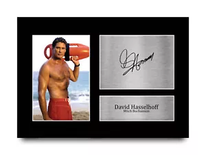 David Hasselhoff Baywatch Gift Printed Signed Autograph A4 Picture for TV Fans - Picture 1 of 17