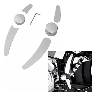 Chrome Curved Swingarm Frame Inserts & Pivot Bolt Fit For Harley Softail Fat Boy - Bild 1 von 15