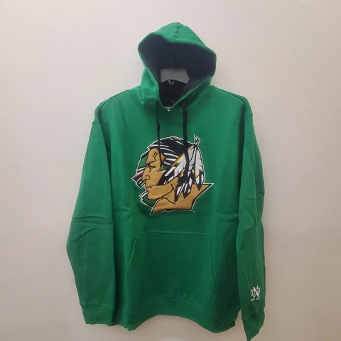 New North Dakota Fighting Sioux UND green Hoodie Hooded Sweatshirt mens 2XL Cover