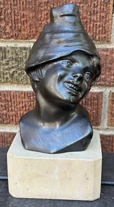 Escultura vintage de bronce y mármol de Vincenzo Aurisicchio (Nápoles 1855-1926) - Imagen 1 de 4