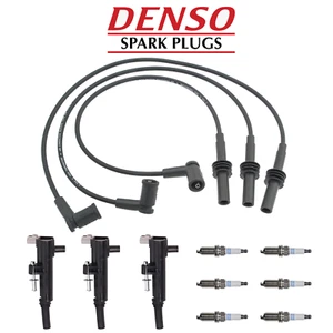 Denso Spark Plug + Ignition Coil For 09-12 Mitsubishi Dodge Jeep Liberty 3.7L V6 - Picture 1 of 1