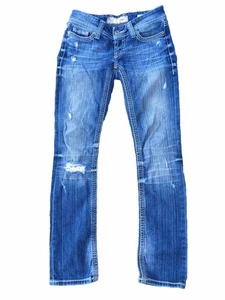 BKE Denim Stella Jeans Wmn 26R Blue Slim Straight Stretch Low Rise 30x31.5 - Picture 1 of 14