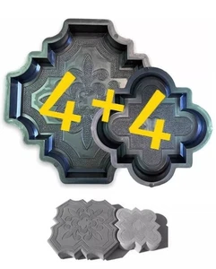8 Stück Kunststoff Formform für schöne Beton Pflastersteine für Terrasse und Garten - Bild 1 von 5