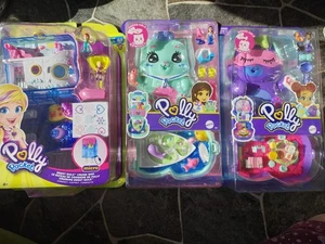 Polly Pocket - 3 Stück - Sweet Sails & Dressable Compact - Katze Hund - neu, OVP - Bild 1 von 1
