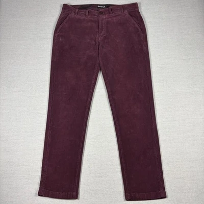 Barbour Corduroy Pants Mens 36x32 Burdgundy Stretch Regular Fit Casual City Prep - Image 1 of 4