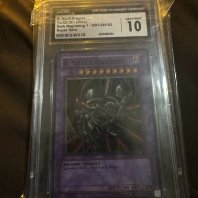 CGC 10 NM/M 2004 YuGiOh B. (Black) Skull Dragon Dark Beginning 1 DB1-EN153 POP 3 - Image 1 of 2