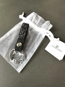 Swarovski Glam Rock Key Ring With Black Strap 5467075 - MLGLD/STS - Picture 1 of 12
