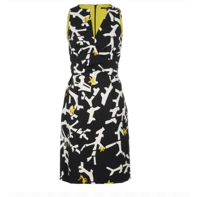 Vestido de Coquetel Gucci Resort Cavalo Marinho e Coral Tamanho 44 Grande - Imagem 1 de 4