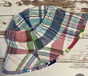 Sombrero floral GAP azul marino a cuadros con cubo talla única reversible para niños pequeños - Imagen 1 de 2