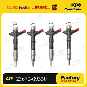 4Pcs NEW Diesel Fuel Injector 23670-09330 compatible Toyota Hilux 1KD 2KD-FTV - Picture 1 of 6
