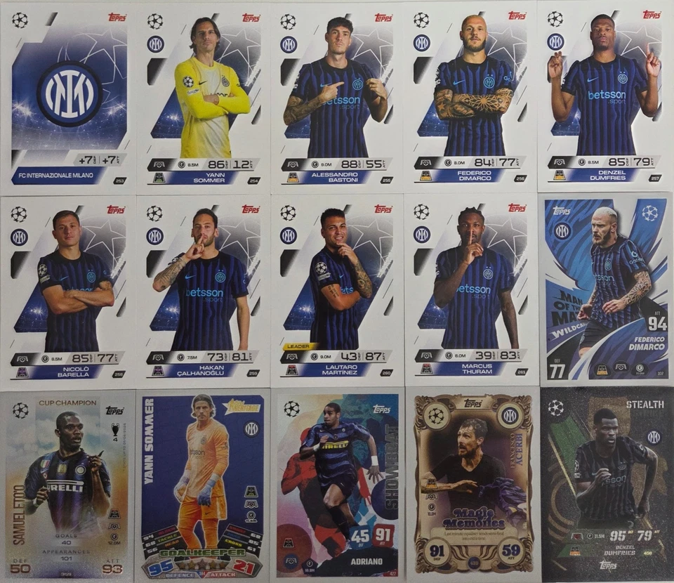 Partido Attax 2025 2026 UCC UEFA Champions League 15x FC Internazionale Milano - Imagen 1 de 1