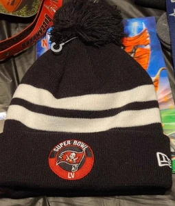 Tampa Bay Buccaneers New Era NFL Super Bowl LV Champions Beanie Pom Winter Hat   - Picture 1 of 2