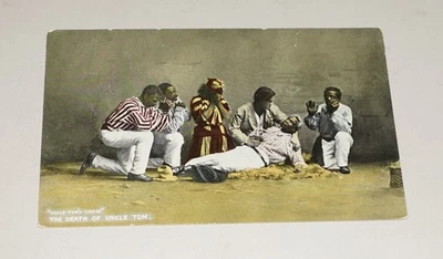 POSTAL ORIGINAL DE PRINCIPIOS DE 1900 TÍO TOM'S CABIN LA MUERTE DEL TÍO TOM Foto 1 de 3