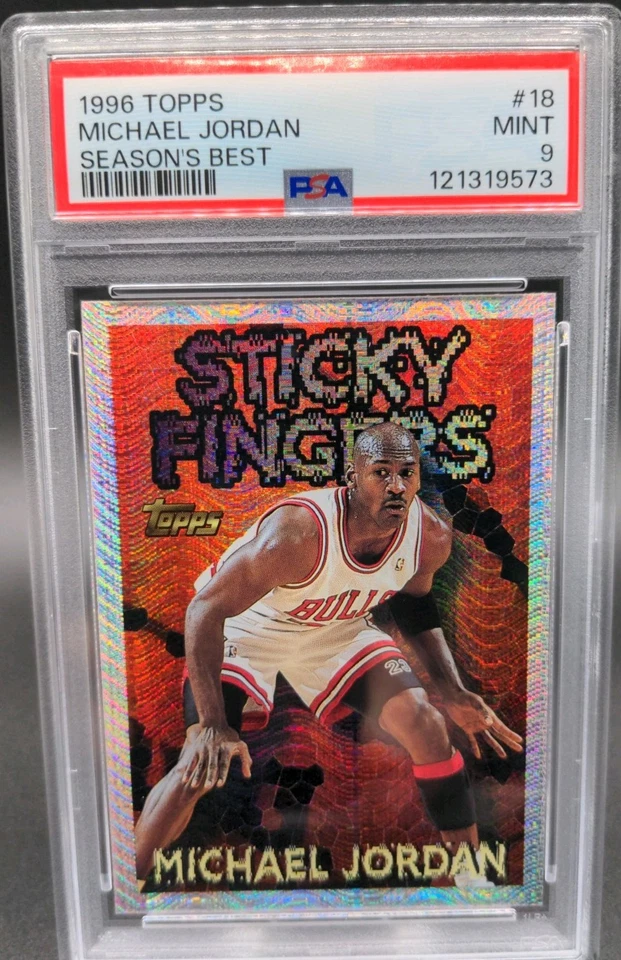 1996-97 Topps - Season's Best Sticky Fingers Michael Jordan #18 - Image 1 of 3