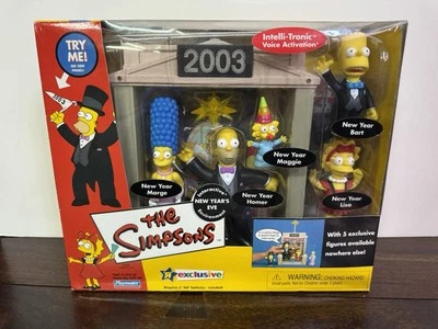 The Simpsons World Of Springfield 2003 NEW YEARS EVE TOYS R US EXCLUSIVE FIGURES - Image 1 of 4