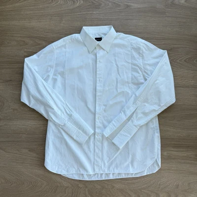 Current Ermenegildo Zegna Mens French-Cuff Tuxedo Dress Shirt White Size 18.5-47 - Image 1 of 4