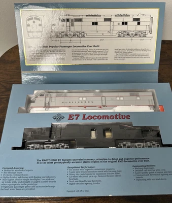 Proto 2000 HO Scale Kit #21077 E7A Diesel Locomotive - CB&Q #9924A w/Mars Light - Image 1 of 4