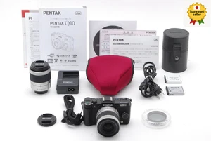 🎦[MINT] PENTAX Q10 Black + 02 5-15mm + 06 15-45mm Lens Kit w Extra FROM JAPAN🎦 - Picture 1 of 11