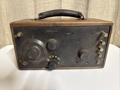 Radio tubo regenerativa a pilas CROSLEY MODELO 51 1924 antigua Foto 1 de 4