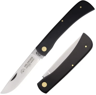 Cuchillo Plegable Ojo Alemán Clodbuster Hoja de Acero Inoxidable Negro Mango Sintético Foto 1 de 4