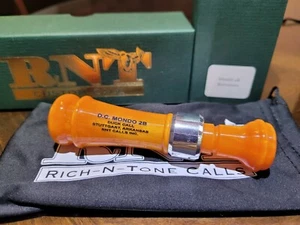 RNT Rich-N-Tone Mondo 2B Burndown Custom Acryl Mallard Duck Call Orange Pearl - Bild 1 von 12
